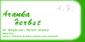 aranka herbst business card